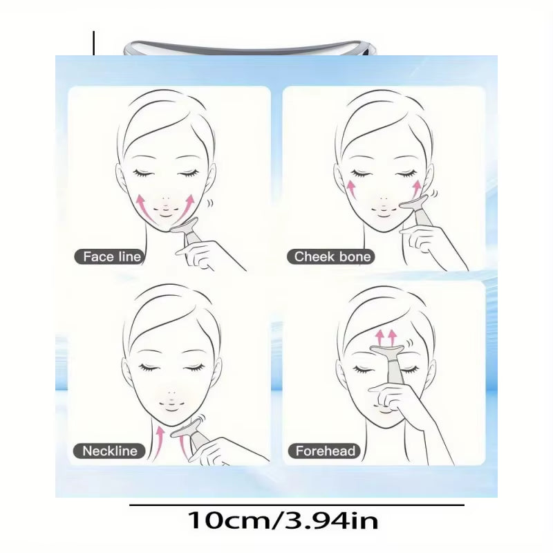 Neck Face Device Vibration Massage for Face and Neck Face Lifting Machine Microcurrents Red Light Therapy anti Wrinkle